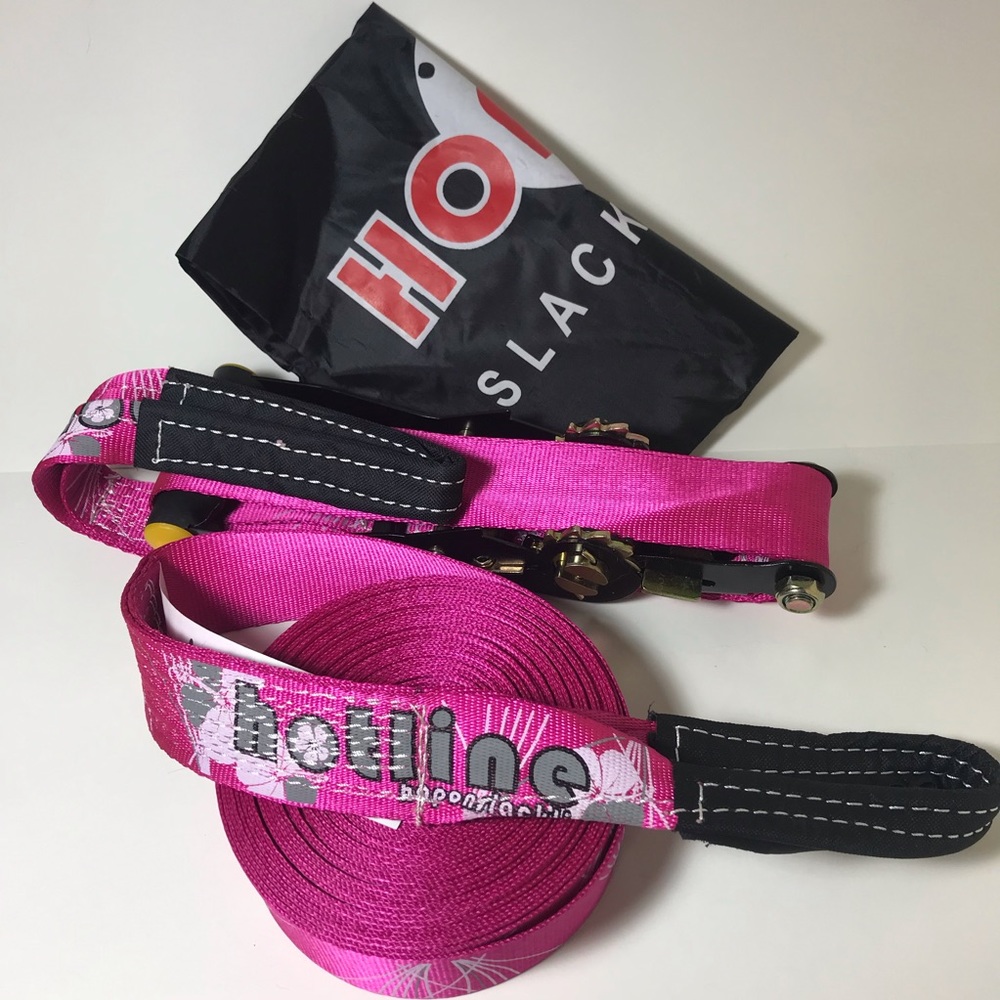 Hopon Hotline Hot Pink Slack Line 49 Feet